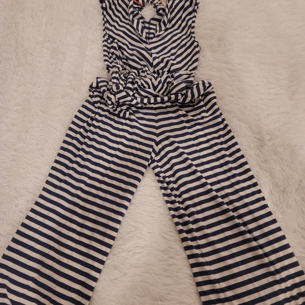 Matilda Jane Joanna Gaines Striped Jumpsuit Small